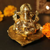 Ganesha Diya Decor - Metal