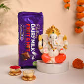 Ganesha Idol N Chocolate Combo