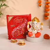 Ganesha Idol N Lindt Lindor Chocolate Combo