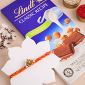 Ganesha Mauli Rakhi With Lindt Chocolate