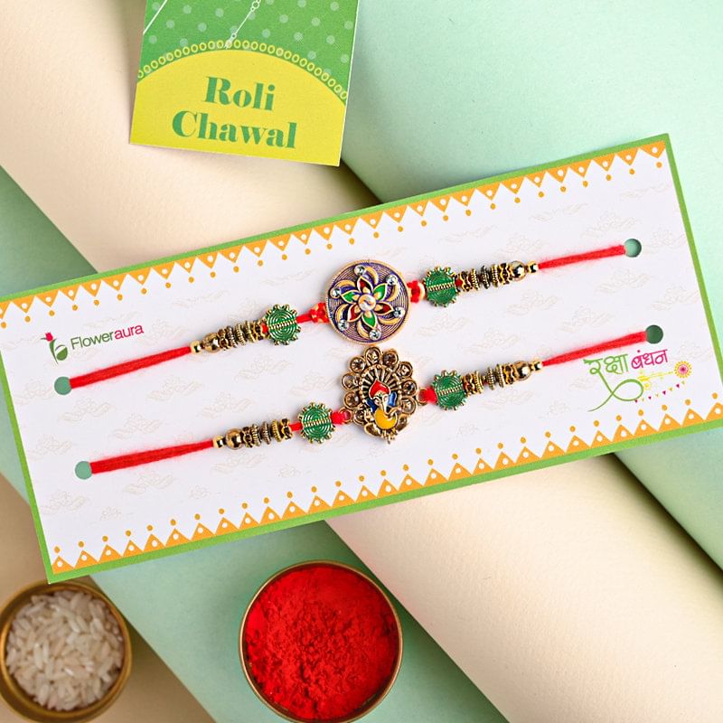 Send Fancy Rakhi for Brother - Ganesha n Mandala Rakhis online