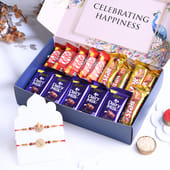 Ganesha Om Rakhi with chocolates and traditional design for Raksha Bandhan