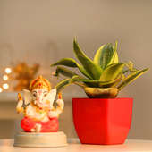 Sensveria Milt Plant with Ganesha Idol Online