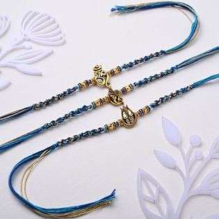 Sacred Charm Rakhi Trio N Gulab Jamun