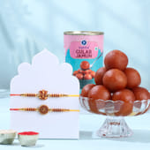 Ganesha Om Rakhis With Gulab Jamun