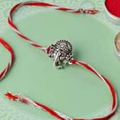 Ganesha Oxidised Metal Rakhi