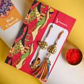 Packed view of Good Luck Rakhis for Bhaiya bhabhi online