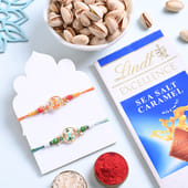 Ganesha Rakhi Duo With Pistachio N Chocolate