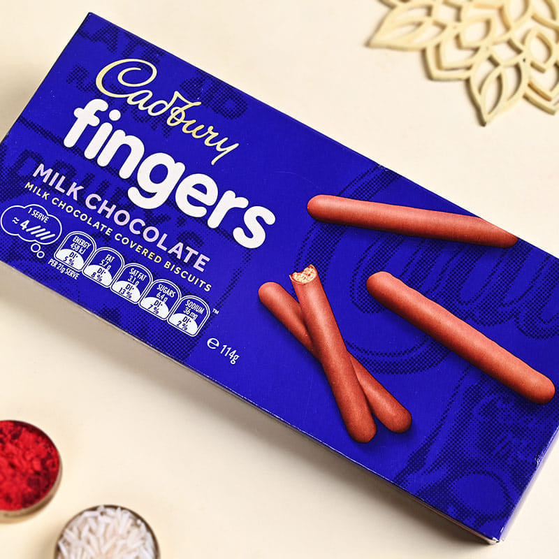 Ganesha Rakhi With Cadbury Fingers