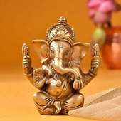 Ganesha Tranquil Brass Idol