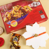 Ganeshji Divine Rakhi With Nutty Delights