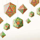 Geometric DIY Colourful Ornament Set