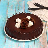 Gerberas Indulgence and Chocolate Cake