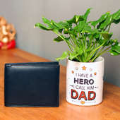 Green Xanadu Plant and Wallet Combo for Dad