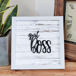 Girl Boss White Decor