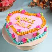 Girls Rule Floral Cake