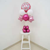 Girly Pink Balloon Decor: Pink balloon decoration