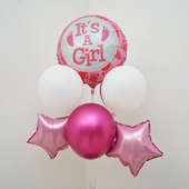 Pink and White balloon decoration