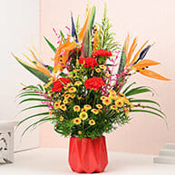 Flowers in Glass Vase