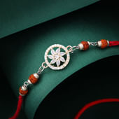 Gleaming Floral Beads Rakhi