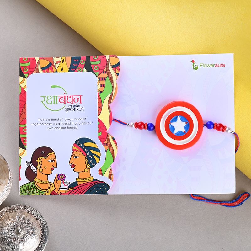 Gleeful Captain America Rakhi