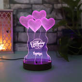 Customised LED Acrylic Multicolour Night Lamp Gift for Bday