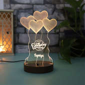 Customised Love Baloon Happy Birthday Design Night Lamp