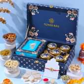 Glorious Gourmet Gift Hamper With Designer Rakhi