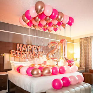 Glow N Blush Birthday Balloon Surprise