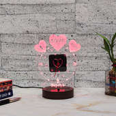 LED Acrylic Multicolour Night Lamp for her - A Gift for Your Girlfriend