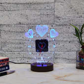 I Love You - Personalised LED Acrylic Multicolour Lamp for her