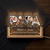 Glowing Memories Personalised Led Lamp For Dad