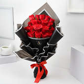 Midnight Passion: (Bouquet of 20 Red Roses)