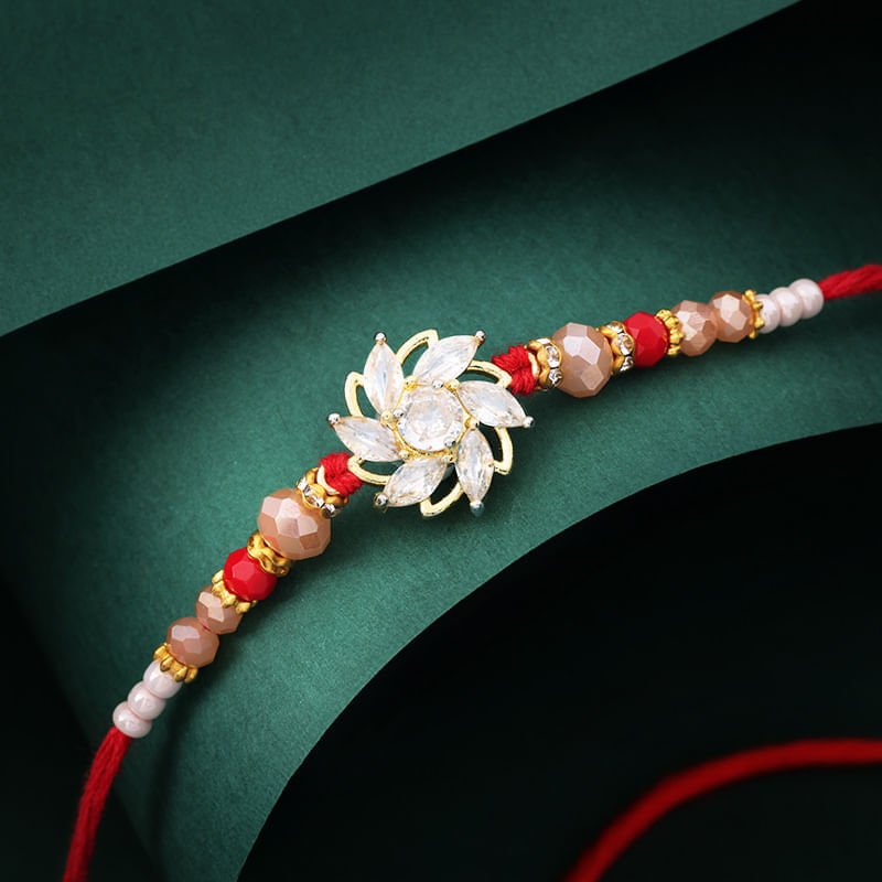 Glowy Floral Ad Rakhi