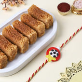 Goal Getter Football Rakhi With Milk Cake