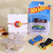 Goal Scorer Rakhi With Hot Wheels N Sweets
