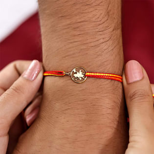 Gold Bajrang Bali Gold Rakhi Cum Pendant 18K Yellow