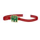 Gold Enamelled Jumbo Kids Rakhi 18K Yellow