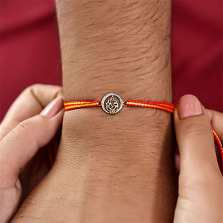 Gold Ganesha Diamond Rakhi 18K Yellow