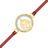 Gold Ganesha Diamond Rakhi 18K Yellow