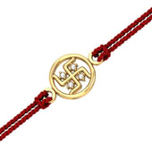 Gold Gold Swastika Rakhi 18K Yellow