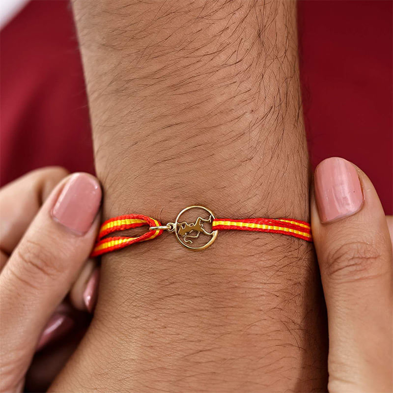 Gold Hanuman Gold Rakhi Cum Pendant 18K Yellow