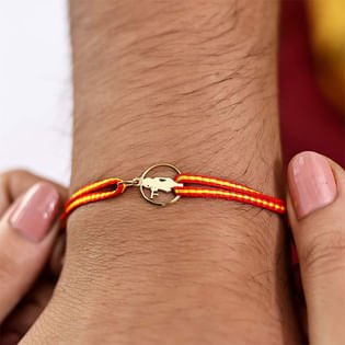 Gold Krishna Gold Rakhi Cum Pendant 18K Yellow