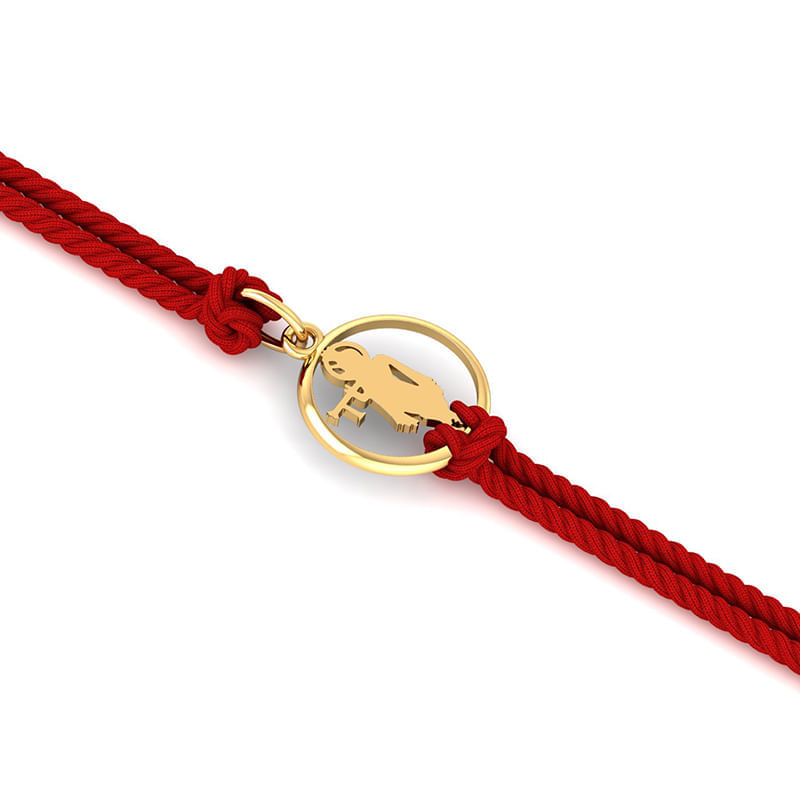 Gold Krishna Gold Rakhi Cum Pendant 18K Yellow