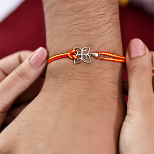 Gold Petal-O-Swastik Rakhi Cum Pendant 18K Yellow