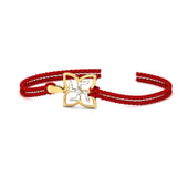 Gold Petal-O-Swastik Rakhi Cum Pendant 18K Yellow