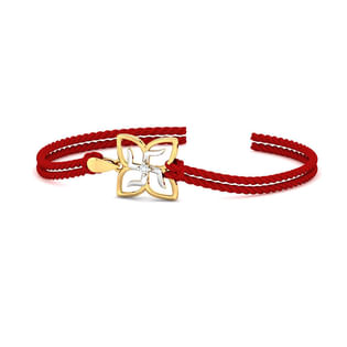 Gold Petal-O-Swastik Rakhi Cum Pendant 18K Yellow