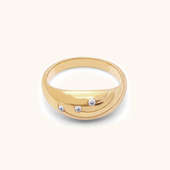 Gold Plated Dome Ring