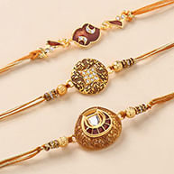 Gold Rakhi