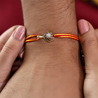 Gold Suchit Diamond Rakhi Cum Pendant 18K Yellow